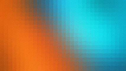 Abstract Grainy Pixelated Gradient Background with Vibrant Aurora Borealis and Retro Noise Texture