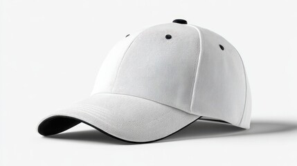 A Crystal Clear photo of baseball cap mockup on white background.