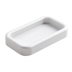 Rectangular, white, shallow dish