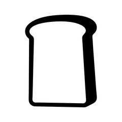 Isolated bread slice vector illustration for breakfast toast sandwich and bakery design elements