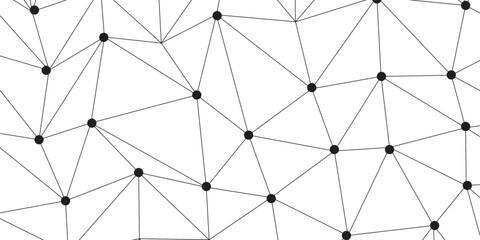 Fototapeta premium black network. futuristic connection technology background with dots and lines for desktop. Structure molecule and communication. Template for science technology presentation, Vector illustration. 