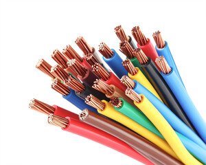 Bunch of Isolated electrical copper wires