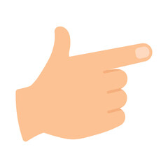 Backhand index pointing emoji flat icon