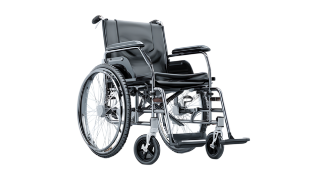 Wheelchair isolated on transparent background. - Powered by Adobe