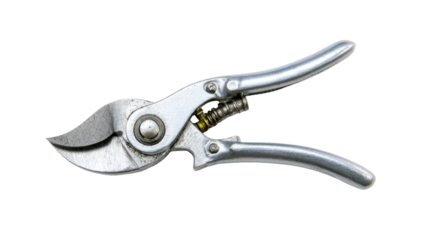 Close-up of metal pruning shears