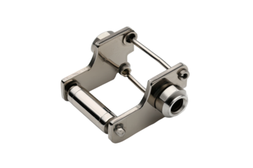 Precision metal coupling, studio shot, industrial background, engineering