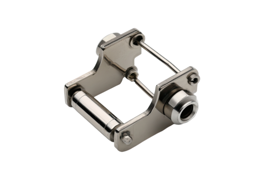 Precision metal coupling, studio shot, industrial background, engineering