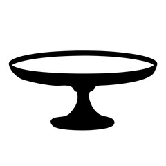 Cake stand vector illustration for bakery and dessert display elegant serving platter clip art design