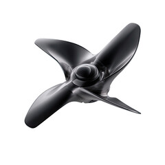 Dark gray propeller, four blades, detailed design