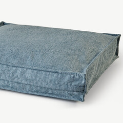 Comfortable washable denim pet bed providing relaxing spot for resting