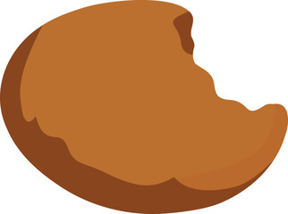 Illustration of a Bitten Cookie