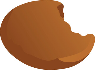 Illustration of Cookie with Bite Missing