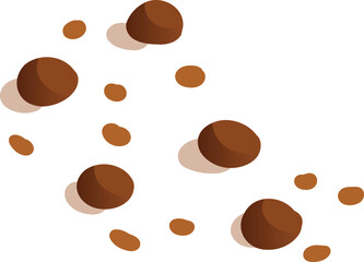 Obraz premium Chocolate Chips Illustration 