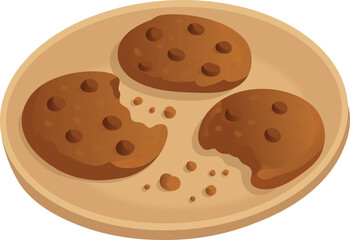 Chocolate Chip Cookies on Plate