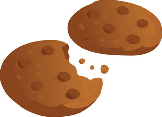 Chocolate Chip Cookies with Bite Mark