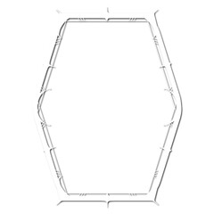 Vintage Ornamental Frame – Elegant White Vector Border on a white background. SVG