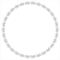 Vintage Ornamental Frame – Elegant White Vector Border on a white background. SVG