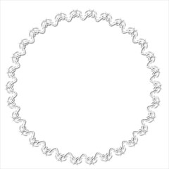 Vintage Ornamental Frame – Elegant White Vector Border on a white background. SVG