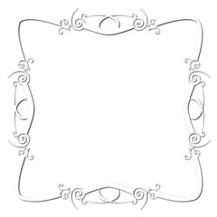 Vintage Ornamental Frame – Elegant White Vector Border on a white background. SVG