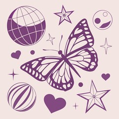 seamless pattern with butterflies
