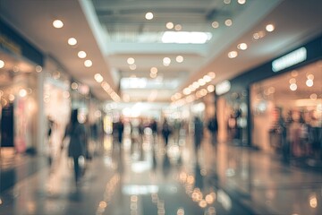 Blurred indoor shopping mall