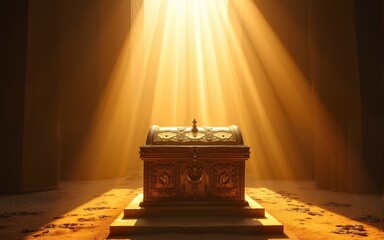 Ark of the Covenant  in Dramatic Sunlight. High quality
