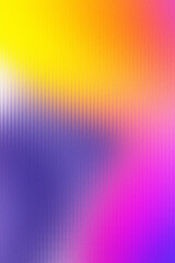 Gradient glass strip illustration of abstract background with vertical lines and a vibrant gradient of yellow, orange, purple, and pink background