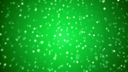Festive green background with glowing white particles, perfect for holiday celebrations. - Powered by Adobe