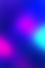 Gradient glass strip illustration of abstract background with vibrant neon pink, purple, and cyan light bokeh effects on a dark blue gradient, vertical lines texture background