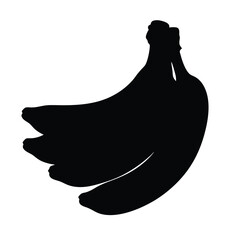 Banana bunch silhouette vector illustration tropical fruit healthy diet potassium rich food source