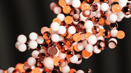Warm colored pearl particles