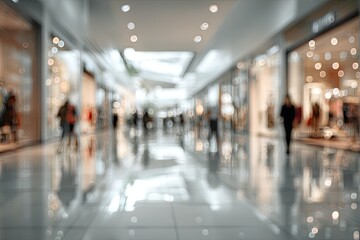 Blurred indoor shot of a shopping mall