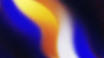 Vibrant Gradient Waves in Orange, White, Blue, Yellow, and Black with Grainy Noise Texture