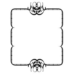 Vintage Ornamental Frame &ndash; Elegant Black  Border on a white background. JPG, 300 DPI