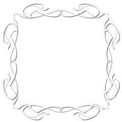 Vintage Ornamental Frame – Elegant White  Border on a white background. JPG, 300 DPI