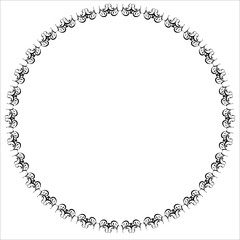 Vintage Ornamental Frame – Elegant Black  Border on a white background. JPG, 300 DPI