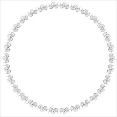 Vintage Ornamental Frame – Elegant White  Border on a white background. JPG, 300 DPI