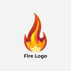 Professional fire logo vector, Abstract flame icon, Bonfire silhouette design, Fire emblem for creative identity