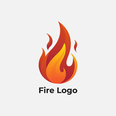 Stylish fire flame vector design, Burning fire icon, Abstract bonfire silhouette, Creative flame branding symbol

