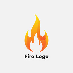 Stylish fire flame vector design, Burning fire icon, Abstract bonfire silhouette, Creative flame branding symbol
