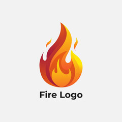 Stylish fire flame vector design, Burning fire icon, Abstract bonfire silhouette, Creative flame branding symbol
