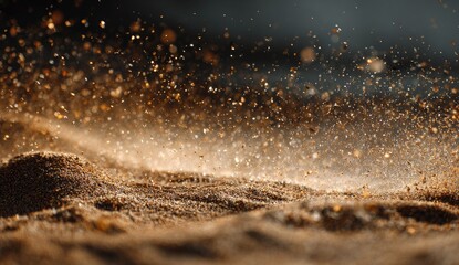 Golden sand explosion