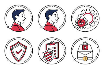 Vector art of business and management vector icons
