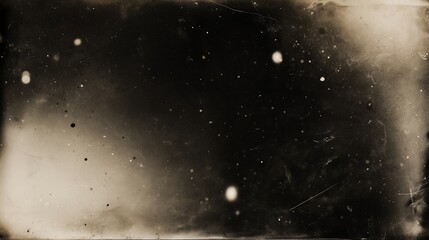 Vintage film texture with wet plate effect in wide angle view for artistic design. Retro style overlay texture. 