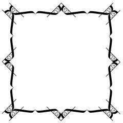 Vintage Gotic Frame – Elegant Black Vector Border on a white background, EPS10