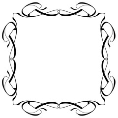 Vintage Gotic Frame &ndash; Elegant Black Vector Border on a white background, EPS10