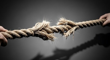 Broken Rope with TugofWar, and Conflict.