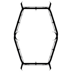 Vintage Gotic Frame – Elegant Black Vector Border on a white background, EPS10