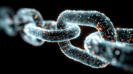 blockchain digital chain made up of 1s and 0s binarycoding crypto currency tecnology background
