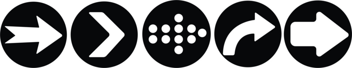 Art & IllustrationArrow icon set.Collection of black and line arrow icons for web design.Set different cursor arrow direction symbols in flat style. Pixel Perfect Vector Illustration.